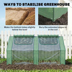 outsunny 6' x 3' x 3' portable greenhouse showing dimensions