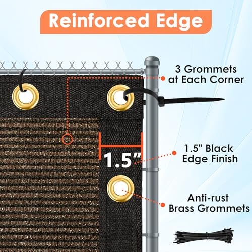 icover 4x50ft privacy screen fence, outdoor fencing panels showing dimensions