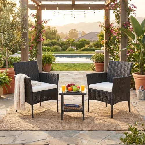 fdw 3-piece patio furniture set | black &, main product view