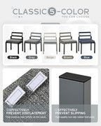Patio Dining Chairs Set of 2, Outdoor Metal Chairs with Cushions Grey