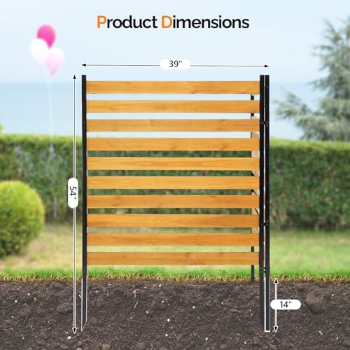 vingli 54" x 39" wooden privacy fence for, package contents