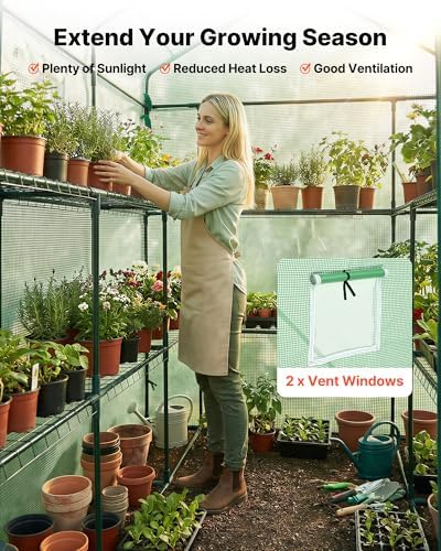 vevor walk-in greenhouse, 54" x 81.1" x 77.2", package contents