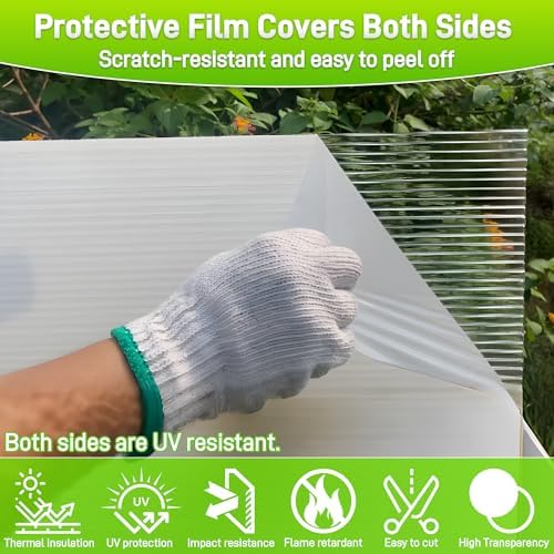 quibbay 8pcs polycarbonate greenhouse panels, 6' x 4' on a desk or shelf