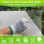 quibbay 8pcs polycarbonate greenhouse panels, 6' x 4' on a desk or shelf