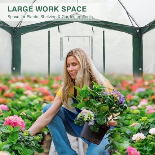 eagle peak 12x8 walk in pop up greenhouse, view 9