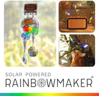 kikkerland solar powered rainbow maker – prism suncatcher shown in use