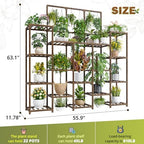 enhomee tall plant stand, large indoor outdoor for shown in use