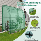 safstar 7 x 3.5 x 7 ft greenhouse, front angle view