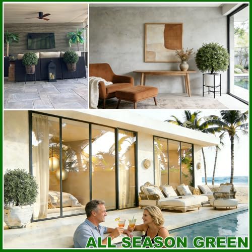 all season green 2't 19''d topiaries trees artificial, view 9