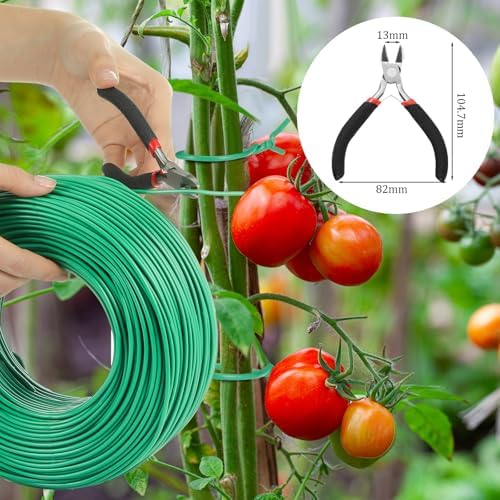 zhengmy 500ft/153m garden twist ties wire with cutter, side view