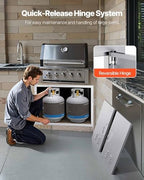 vevor outdoor kitchen doors 30w x 21h inch, front angle view
