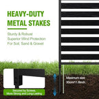 metal air conditioner fence 3 panels - 40.27", close-up detail
