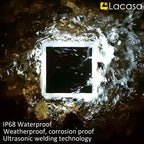 lacasa solar deck lights, 4 pack 30lm led showing dimensions