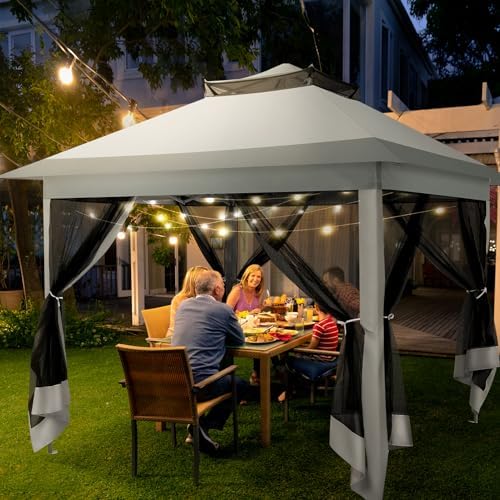 cobizi 12x12 pop up gazebo on clearance, side view