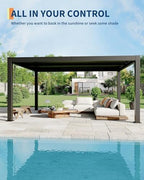 12x16ft louvered pergola, modern style outdoor pergola with, package contents