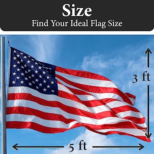 american flags for outside 3x5-100% polyester made in shown in use