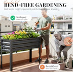 king bird raised garden bed with legs &, side view