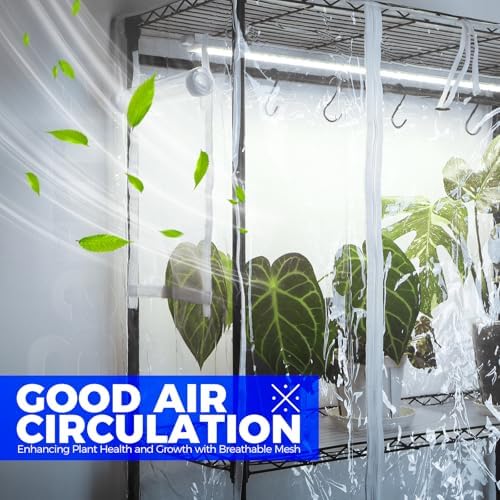 barrina cx3z indoor greenhouse with grow light 4-tier, close-up detail