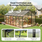 8x14 ft greenhouse with hygrometer, windproof uv protection, package contents