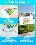 mulctun 24"x36" 5mm blank yard signs with stakes,10pcs, package contents
