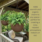 lalagreen hanging planters (11in, 2 pack) self-watering hanging showing dimensions