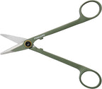 Fiskars Urban Plant Care Small Shears with Holder | For fine cuts on indoor plants, total length 17 cm, stainless steel/plastic, dark green/black, 1075315