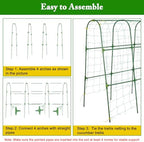 48x46 in u-shape cucumber trellis for climbing plants showing dimensions