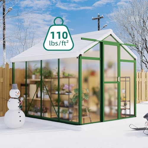6x8 ft greenhouse - large aluminum greenhouses for, package contents