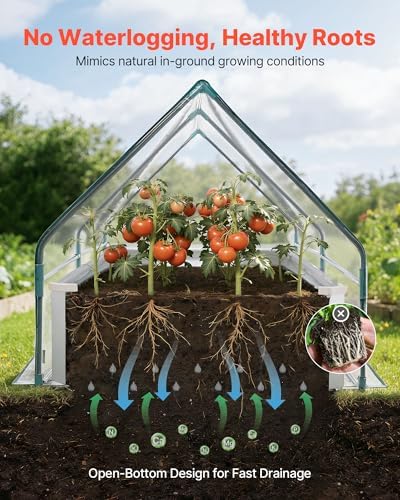vevor 6x3x1ft metal raised garden bed with greenhouse, package contents