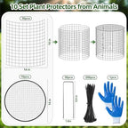 specilite 10 pack plant protector from animals, 14"x14" shown in use