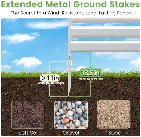metal privacy fence screen, 42" h×38" w (3, side view