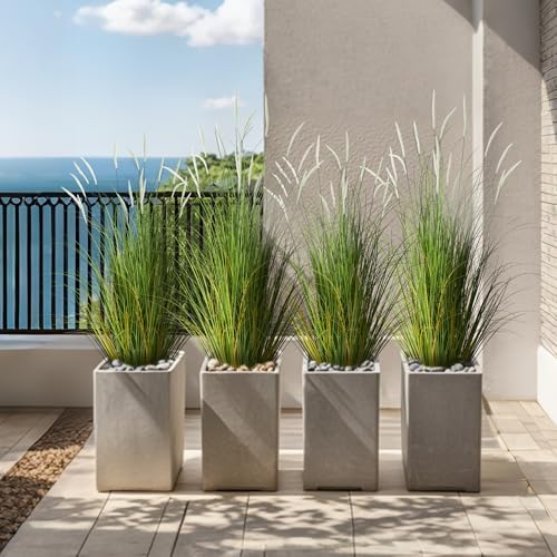 3ft 2-pack artificial cattail reed grass, 35in artificial, close-up detail
