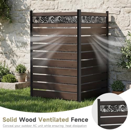 wooden privacy fence screen,outdoor trash can and air, close-up detail