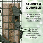 squirrel proof bird feeder,metal mesh bird feeders for, side view