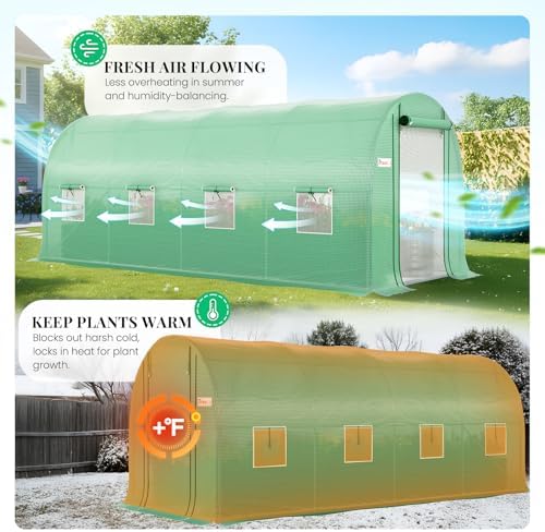 king bird premium 15x7x7 ft greenhouse for outdoors, package contents