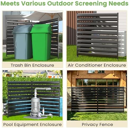 metal privacy fence screen, 42" h×38" w (3, close-up detail