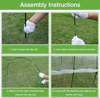 garden hoops grow tunnel, 12 sets of 7ft, close-up detail