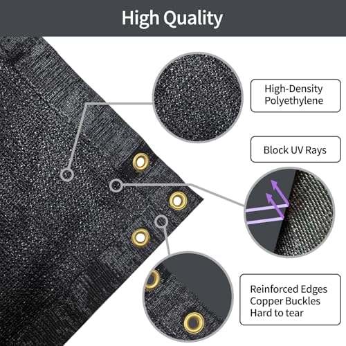 4x50ft fence privacy screen for decoration garden(black), close-up detail