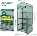 maxworks 4-tier portable walk-in greenhouse – 27" x shown in use