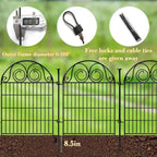 getlay tall garden animal barrier fence with gate showing dimensions