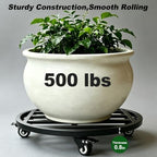 18 inch metal plant caddy with wheels heavy shown in use