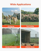vevor temporary fence with posts, 3 x 49.2, package contents