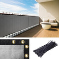 royal shade 3' x 9' gray balcony privacy, main product view