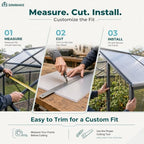 sinimaka 10-pack polycarbonate greenhouse panels, 4 x 2, side view
