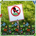 yaocom 6 pack butterfly garden fence 16.5" h, close-up detail