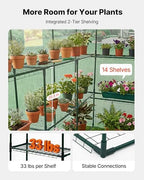 vevor walk-in greenhouse, 54" x 81.1" x 77.2", side view