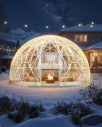 vevor garden dome tent 9.5 x 5.7 ft on a desk or shelf