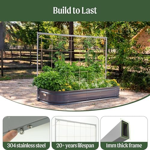 vego garden 8.0ft long tomato metal frame trellis, package contents