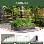 vego garden 8.0ft long tomato metal frame trellis, package contents