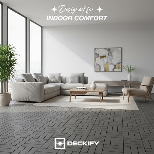 acacia interlocking deck tiles outdoor waterproof all weather, side view